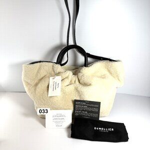 DeMellier  Shearling Leather Trim Top Handle Bag NWT